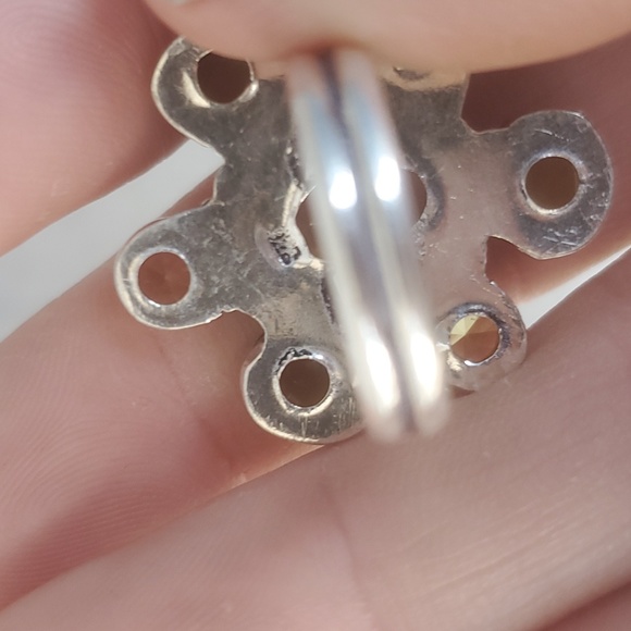 New Golden Rutile, Citrine and Druzy 925 Silver Ring. - Picture 16 of 16